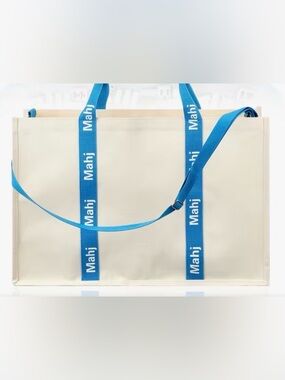 Large Embroidered Mahjong Canvas Tote